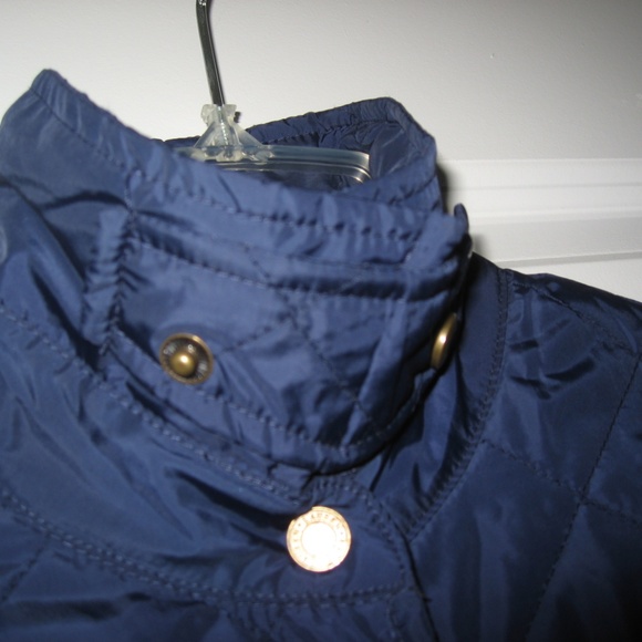 Lauren Ralph Lauren Blue Quilted Snap Front Jacket - Picture 2 of 8